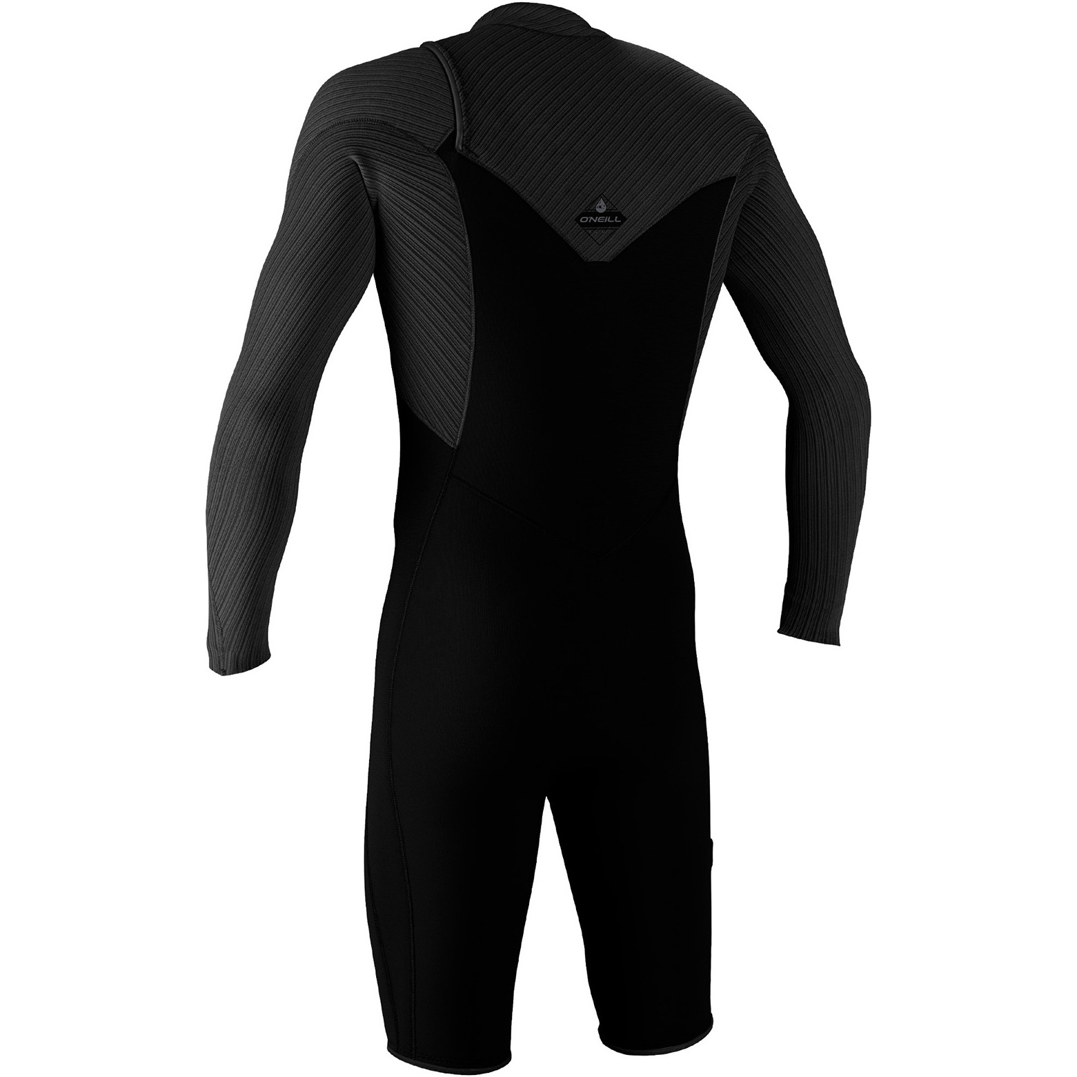 2026 O'Neill Mens Hyperfreak 2mm Long Sleeve Chest Zip Shorty Wetsuit 5496 - Black